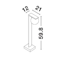 ORACLE útistaur h598 LED 8W 326lm 3K IP65 svart - Image 4
