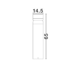 AIRY útistaur 65cm LED 8W 369lm 3K IP65 matt svart - Image 4