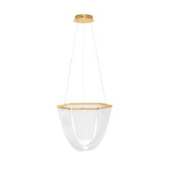 VALENTIN hangandi loftlj. LED 35W 2995lm 3K IP20 dimmanl. brass gyllt