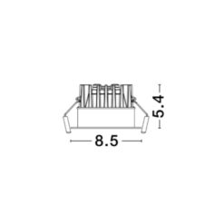 BLADE innfellt LED 12W 720lm 3K IP65 svart - Image 4