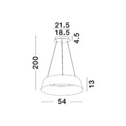 ALBA Led hangandi Q540 50W hvítt/gyllt - Image 3
