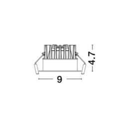 BLADE innfellt veltanl. LED 12W 720lm 3K IP65 38° svart - Image 4