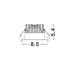 BLADE innfellt  LED 12W 720lm 3K IP65 hvítt - Image 3