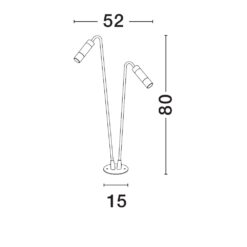 AETHER útistaur h800 LED 10W 141lm 3K IP65 antrasít - Image 5