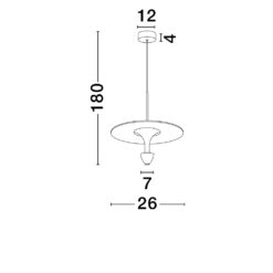 LUET Hangandi Loftljós Svart/hvítt, LED 11W - Image 5