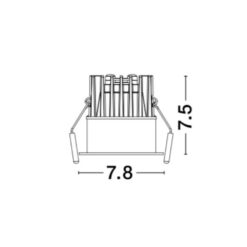 BLADE innfellt LED 12W 720lm 3K IP65 hvítt - Image 3