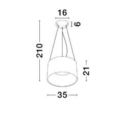 ATIL hangandi loftlj. LED 24W 1268lm 3K IP20 matt hvítt - Image 4