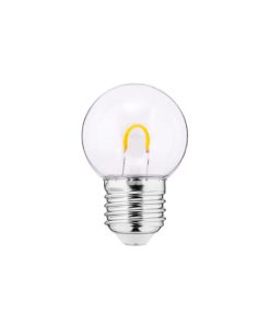 Kúlupera LED E27 1W P45 22K Glær