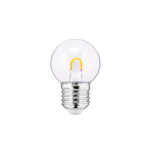 Kúlupera LED E27 1W P45 22K Glær