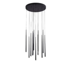 GIONO hangandi loftlj. LED 12x3W 2280lm 3K IP20 matt svart