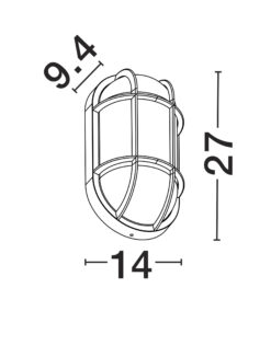 AMEL útiljós á vegg E27 12W IP65 Antrasit - Image 4