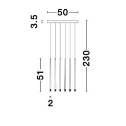 GIONO hangandi loftlj. LED 12x3W 2280lm 3K IP20 matt svart - Image 4