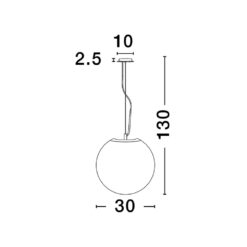 NEVOSO hangandi opal gler LED Q300mm IP20 E27 - Image 3