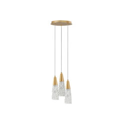 KOVAC hangandi ljós gyllt/gler LED G9 3x5W IP20