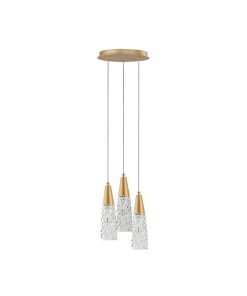 KOVAC hangandi ljós gyllt/gler LED G9 3x5W IP20
