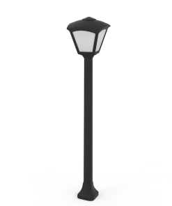 ROBY Staur h940 E27 Svart/opal IP55 m/peru