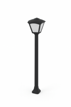 ROBY Staur h940 E27 Svart/opal IP55 m/peru
