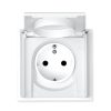 Adria Schuko tengill m/loki IP44 hvítur 16 A, 250 V~