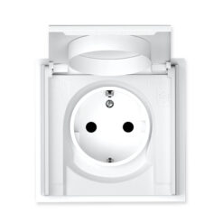 Adria Schuko tengill m/loki IP44 m/ramma hvítur 16 A