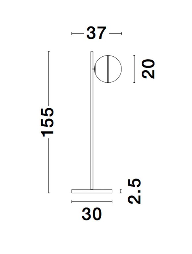 CANTONA gólflampi LED 12WIP20 án peru gyllt/marmari - Image 3