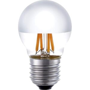 Led kúla P45 toppspegil silfur 4W 250lm E27 dimm.