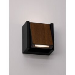 KIOO útivegglj. LED 10W 775lm 3K IP65 matt svart/viðarbrúnt - Image 4