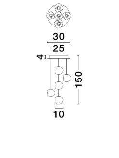 IFOS Hangandi Loftljós LED 25W dimmanlegt Svart - Image 5