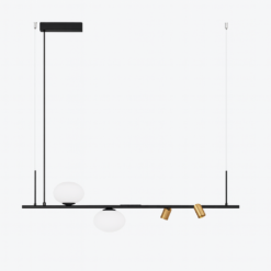 NOBLE hangandi loftlj. LED G9 2x5W án per & LED 10W 700lm 3K IP20 svart