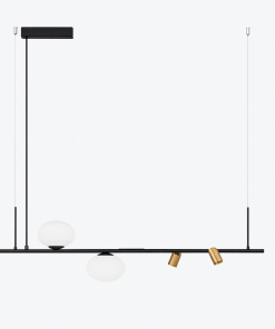 NOBLE hangandi loftlj. LED G9 2x5W án per & LED 10W 700lm 3K IP20 svart