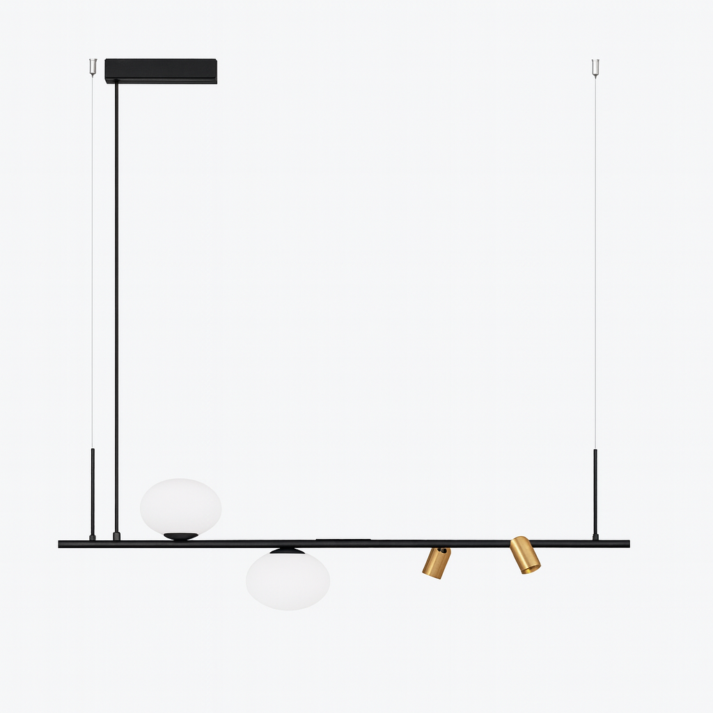 NOBLE hangandi loftlj. LED G9 2x5W án per & LED 10W 700lm 3K IP20 svart