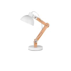 LILA borðlampi LED E27 1x12W IP20 án peru hvítt/ljósbrúnt