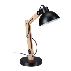 LILA borðlampi LED E27 1x12W IP20 án peru svart/ljósbrúnt