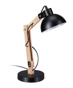 LILA borðlampi LED E27 1x12W IP20 án peru svart/ljósbrúnt