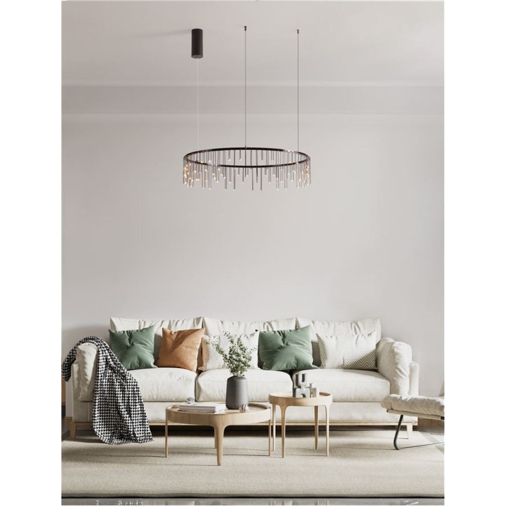 Pendant Light Black & Chrome LED 28.08W - Image 4