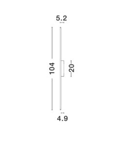 ANETH útiveggljós h104cm. 20W 3K svart - Image 4