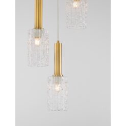 CERTA hangandi ljós brass/gyllt gler 3x12W IP20 - Image 2