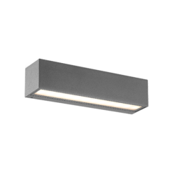 NICE 250 veggljós 25cm niður 3K 7W dökkgrátt IP65