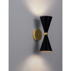 GALA veggljós LED 2x5w IP20 svart/gull - Image 2