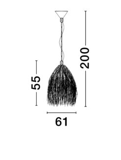 HAY hangandi loftljós LED 12W ofið brúnt - Image 2