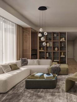 IFOS Hangandi Loftljós LED 25W dimmanlegt Svart - Image 4