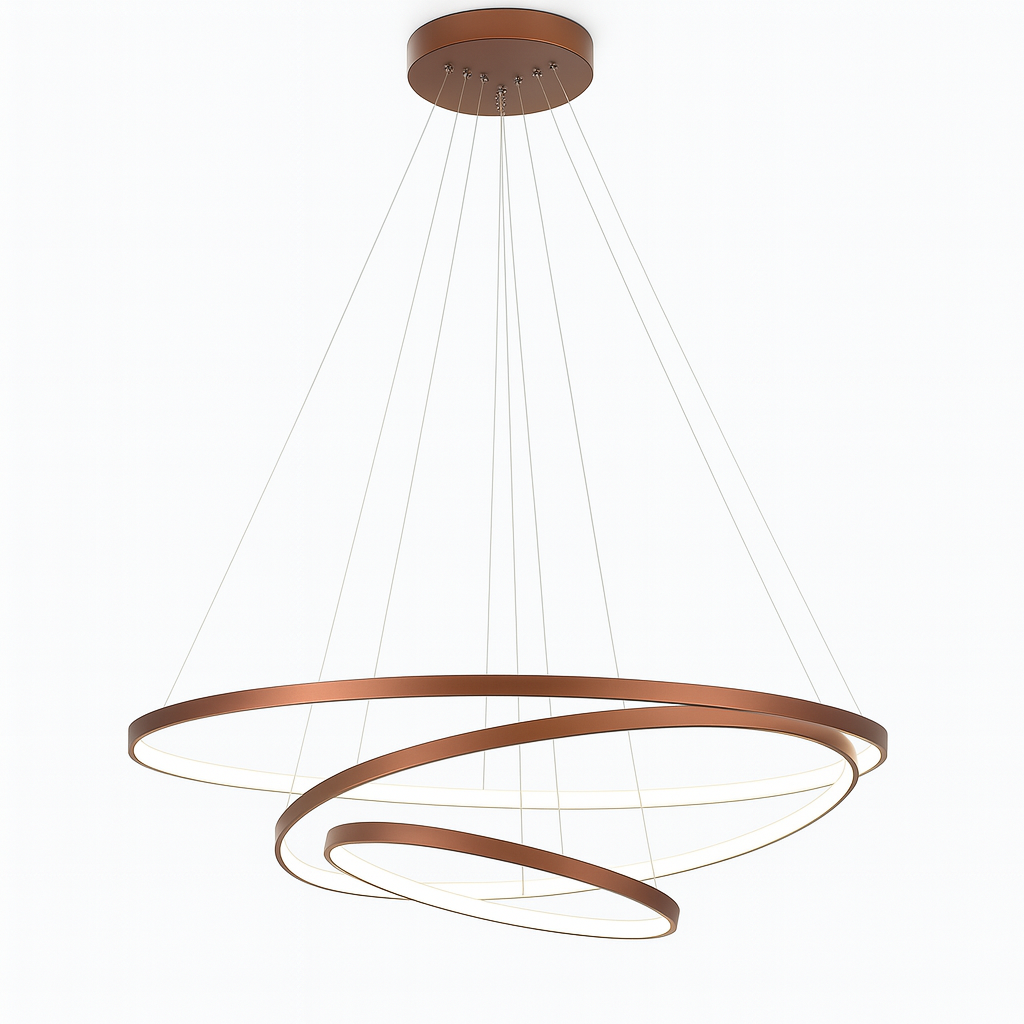 Ferrol hangandi ljós brúnt 111W/5500LM 3k dimmanlegt