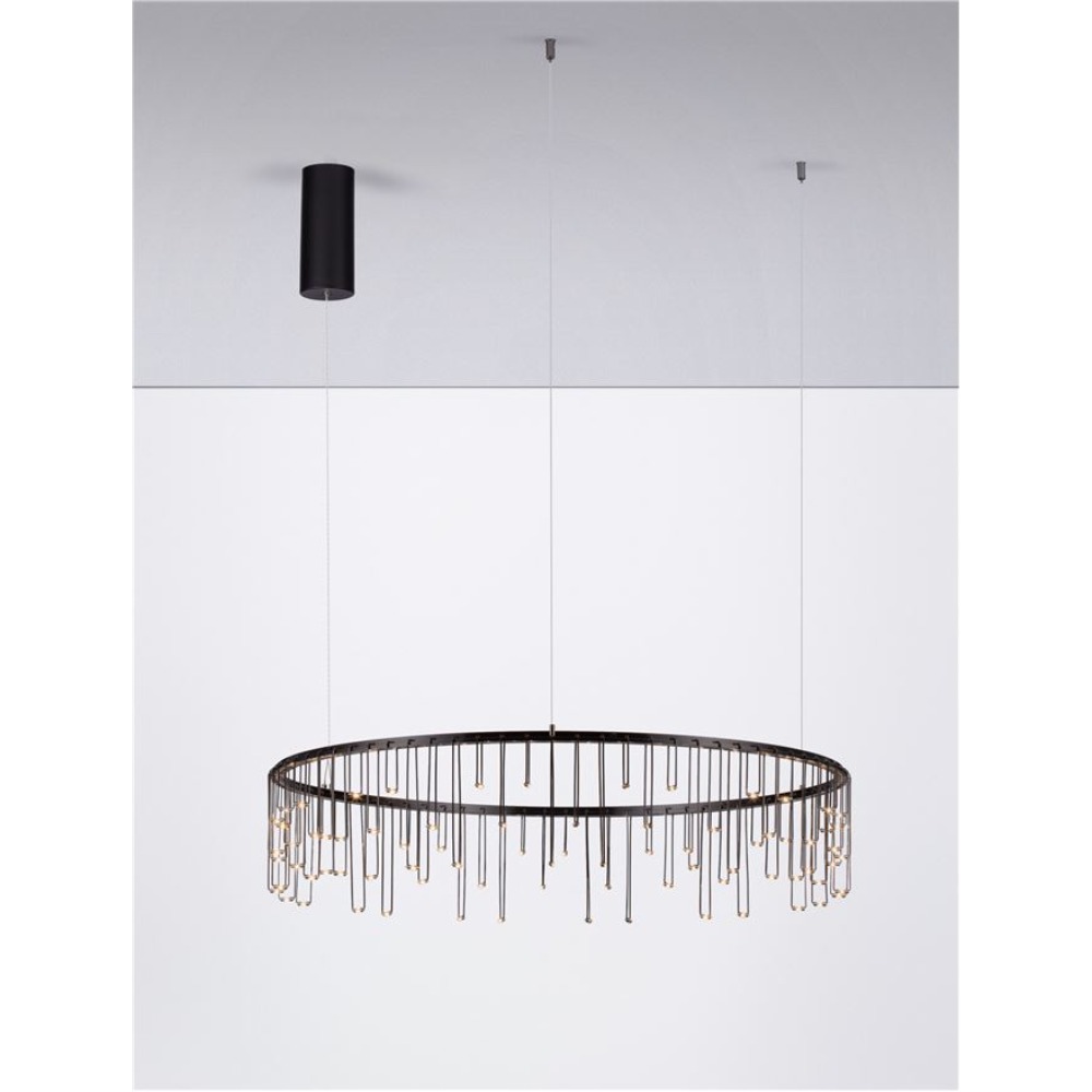 Pendant Light Black & Chrome LED 28.08W - Image 2
