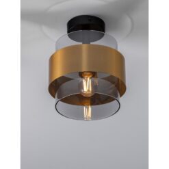 SIANNA loftljós LED 12w IP20smokeygler/gyllt/svart - Image 2
