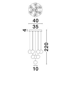 IFOS Hangandi Loftljós LED 48W dimmanlegt Svart - Image 5