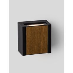 KIOO útivegglj. LED 10W 775lm 3K IP65 matt svart/viðarbrúnt - Image 3
