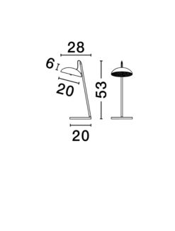 Flute Led borðlampi svart ál 18W 230V IP20 dimmanl. - Image 4