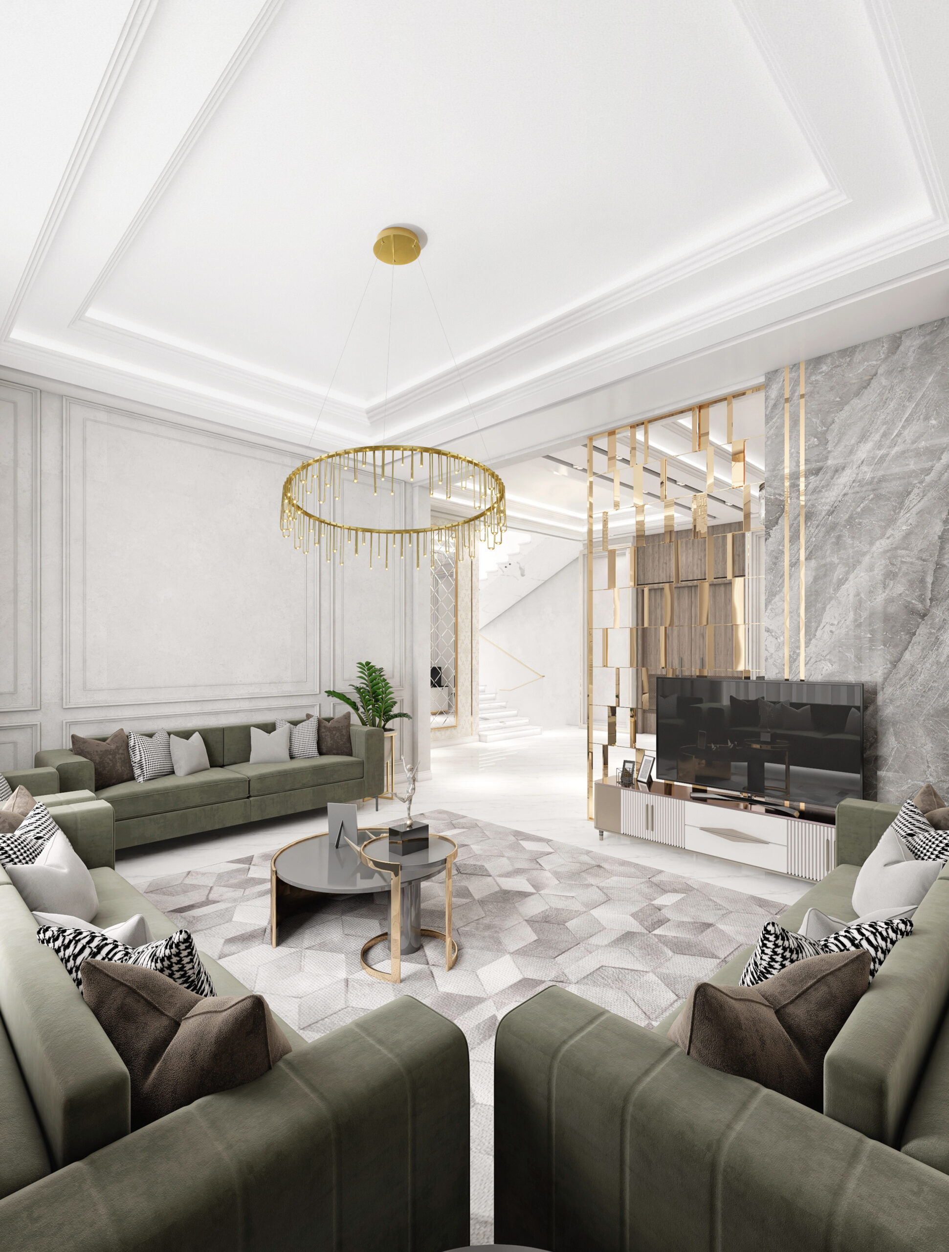 STELLAR Hangandi Loftljós LED 31W Gyllt/Kopar - Image 3