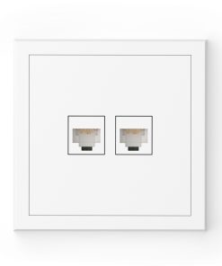 Adria - Double RJ45 CAT6 socket, white