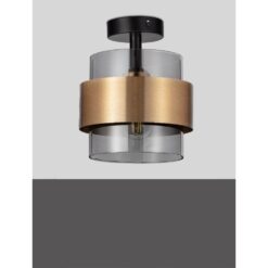 SIANNA loftljós LED 12w IP20smokeygler/gyllt/svart - Image 3