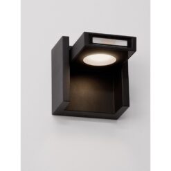KIOO útivegglj. LED 10W 775lm 3K IP65 matt svart/viðarbrúnt - Image 5